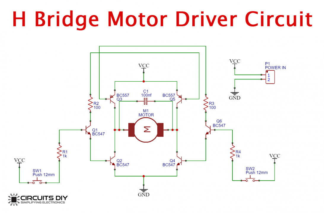 h bridge motor driver circuit