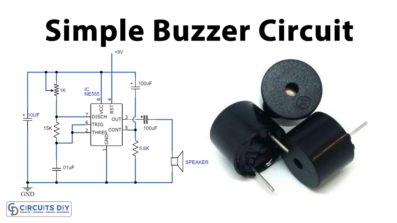 Simple Buzzer Circuit With NE555 IC 42 OFF