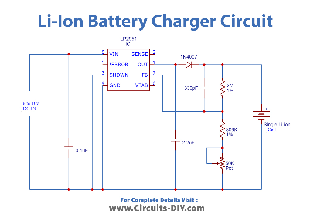 Lithium Ion Charging Circuit Diagram