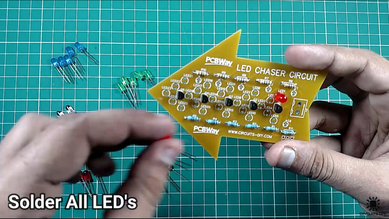LED Chaser Circuit using Transistors - Electronics Projects