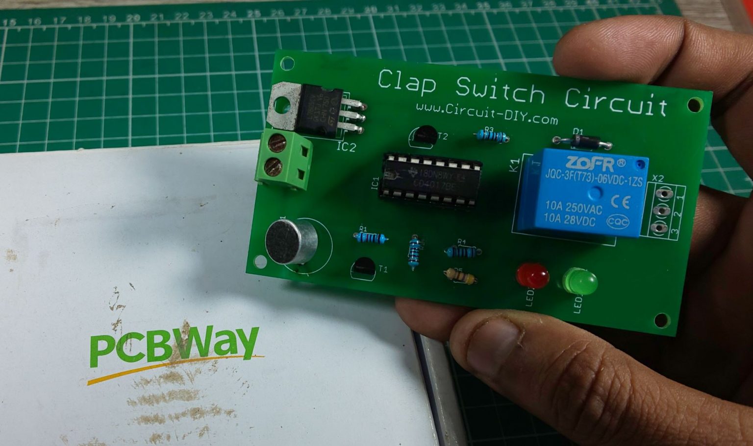 V Relay Clap Switch Circuit With Cd Ic