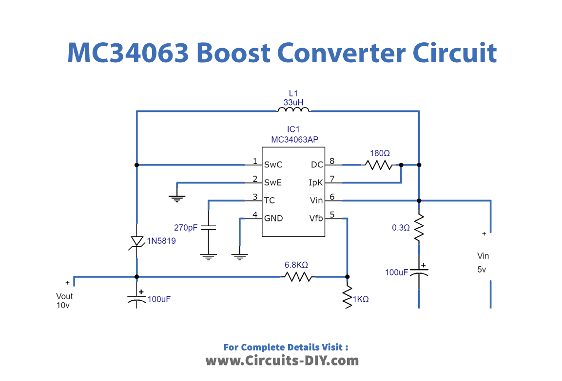 Boost Converter Circuit Using Mc