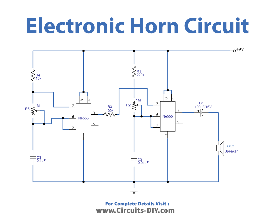 Electronic Horn Circuit IC555