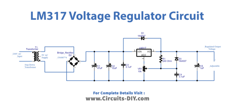 Variable LM317 Voltage Regulator Circuit