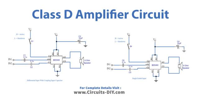 Simple Class D Amplifier Schematic