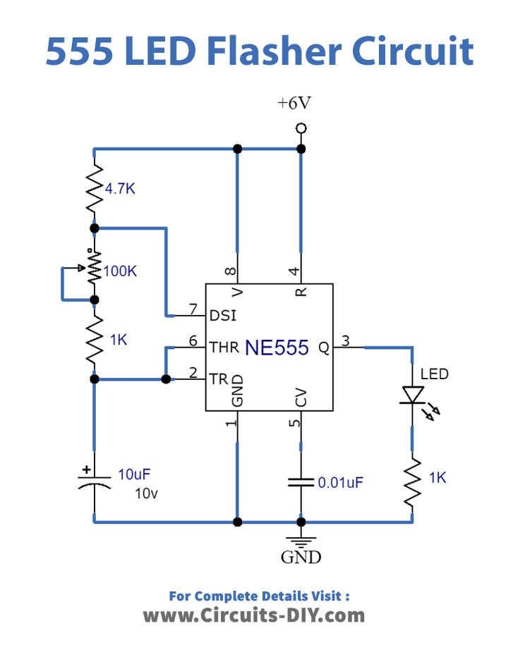 Simple 555 LED Flasher