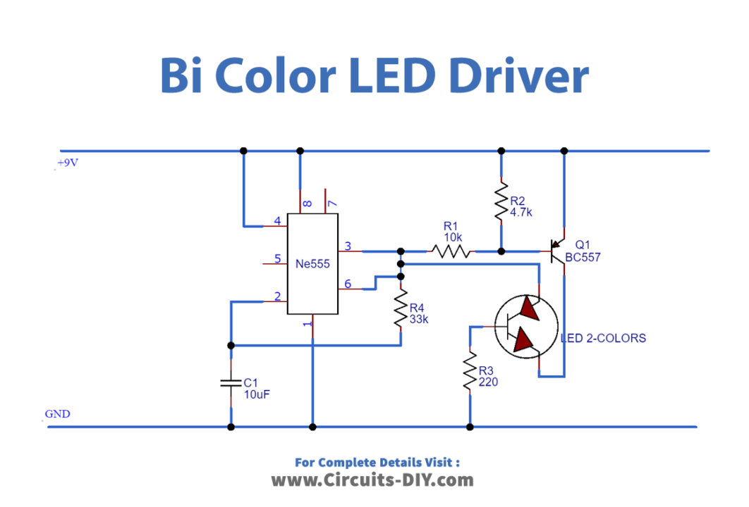 Bi-Color LED Driver Circuit - Electronics Projects