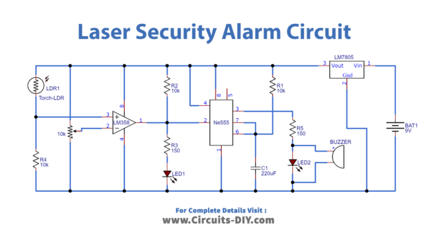 Laser Security Alarm Circuit Circuits Diy Alarm Circuits