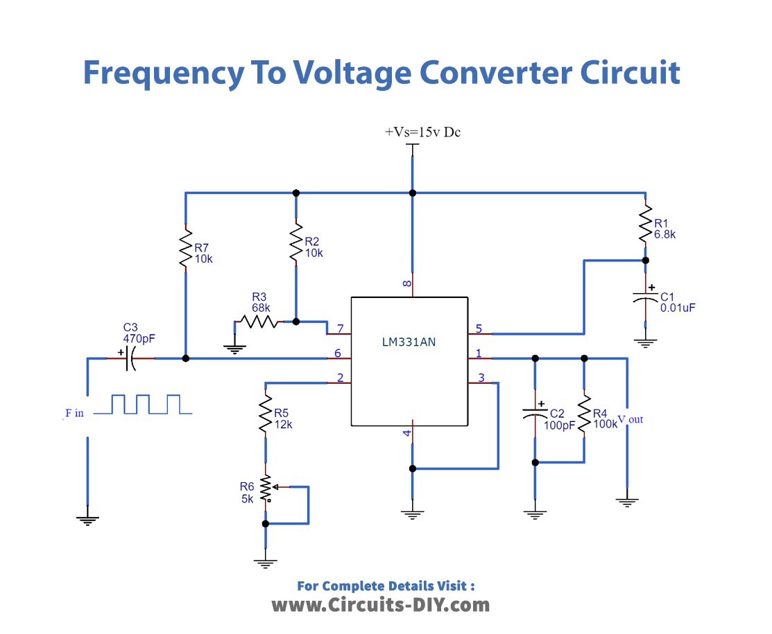 Circuits DIY Frequency To Voltage Converter Circuit Using LM331 IC ...