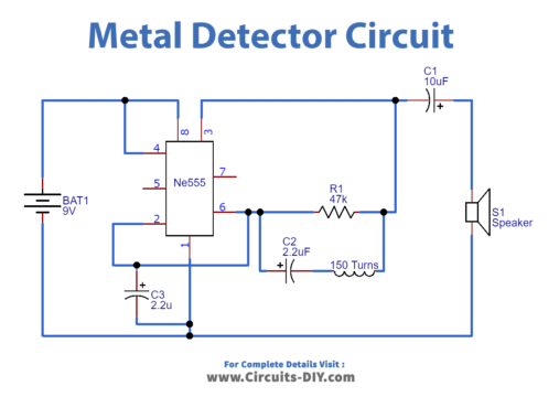 Simple Metal Detector Circuit - Electronics Projects