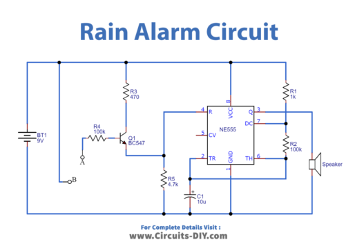 How to make Rain Alarm Circuit - Electronics Projects