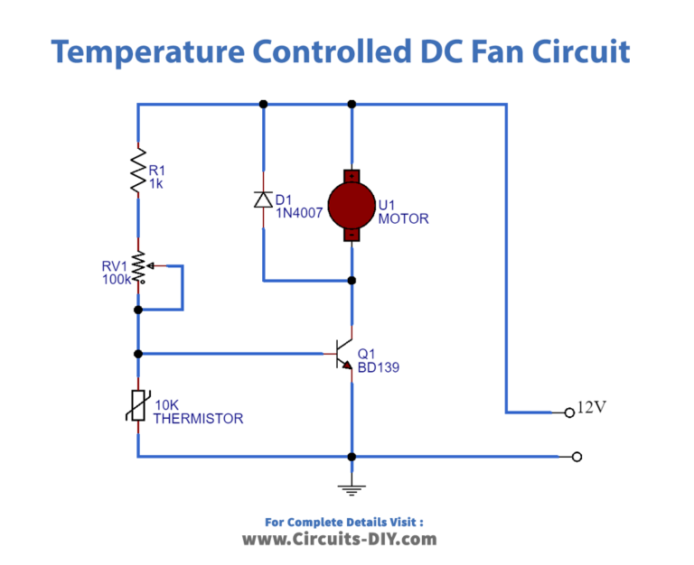 Temperature Controlled DC Fan - Electronics Projects