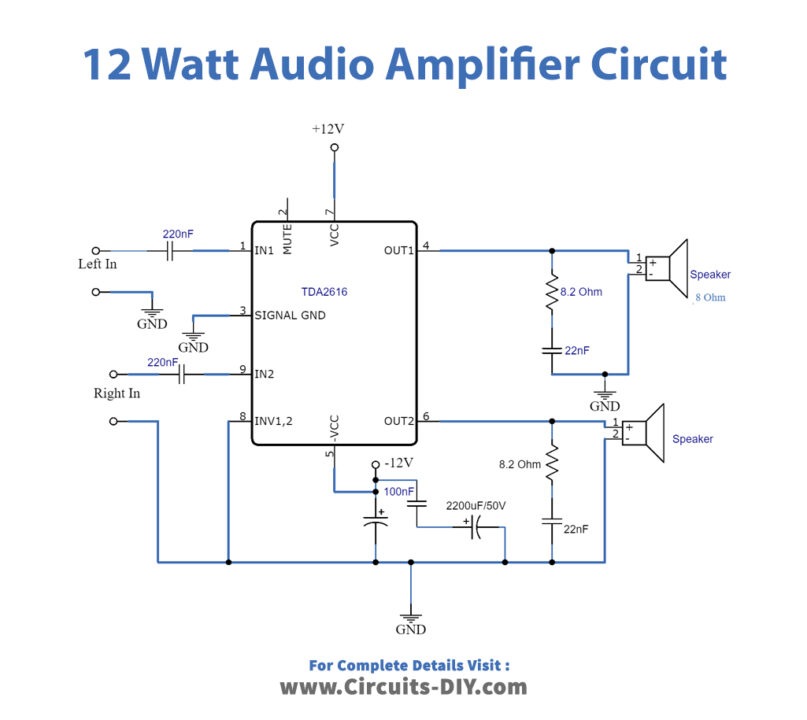 12-watt-amplifier-Circuit-Diagram-Schematic