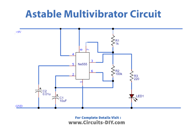 Astable Multivibrator mode in 555 Timer IC