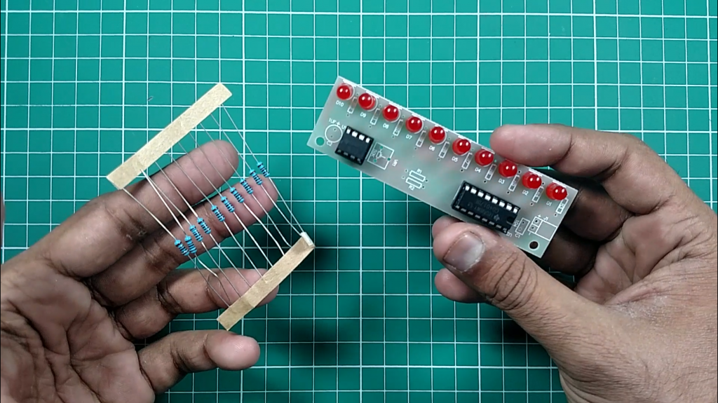 LED Chaser Solder Resistors