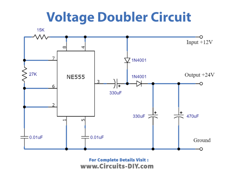 DC Voltage Doubler/Multiplier Circuit Using NE555 Timer IC