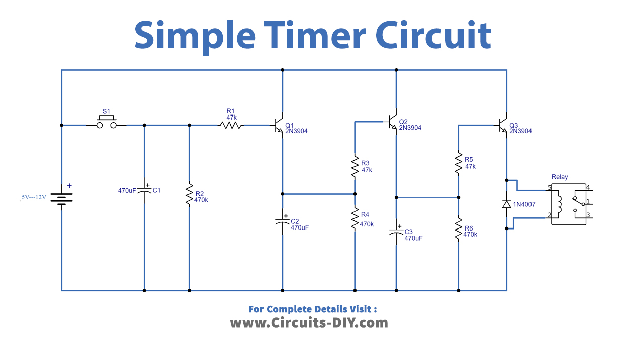 simple-three-transistor-timer-Circuit-Diagram-Schematic