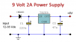 9V Power Supply Using LM7809 Voltage Regulator IC