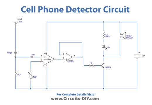 Long Range Cell Phone Detector Using LM358