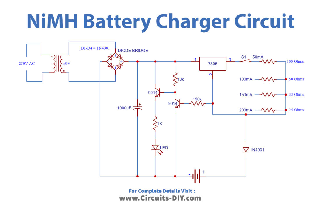 automatic-nimh-battery-charger-Circuit-Diagram-Schematic
