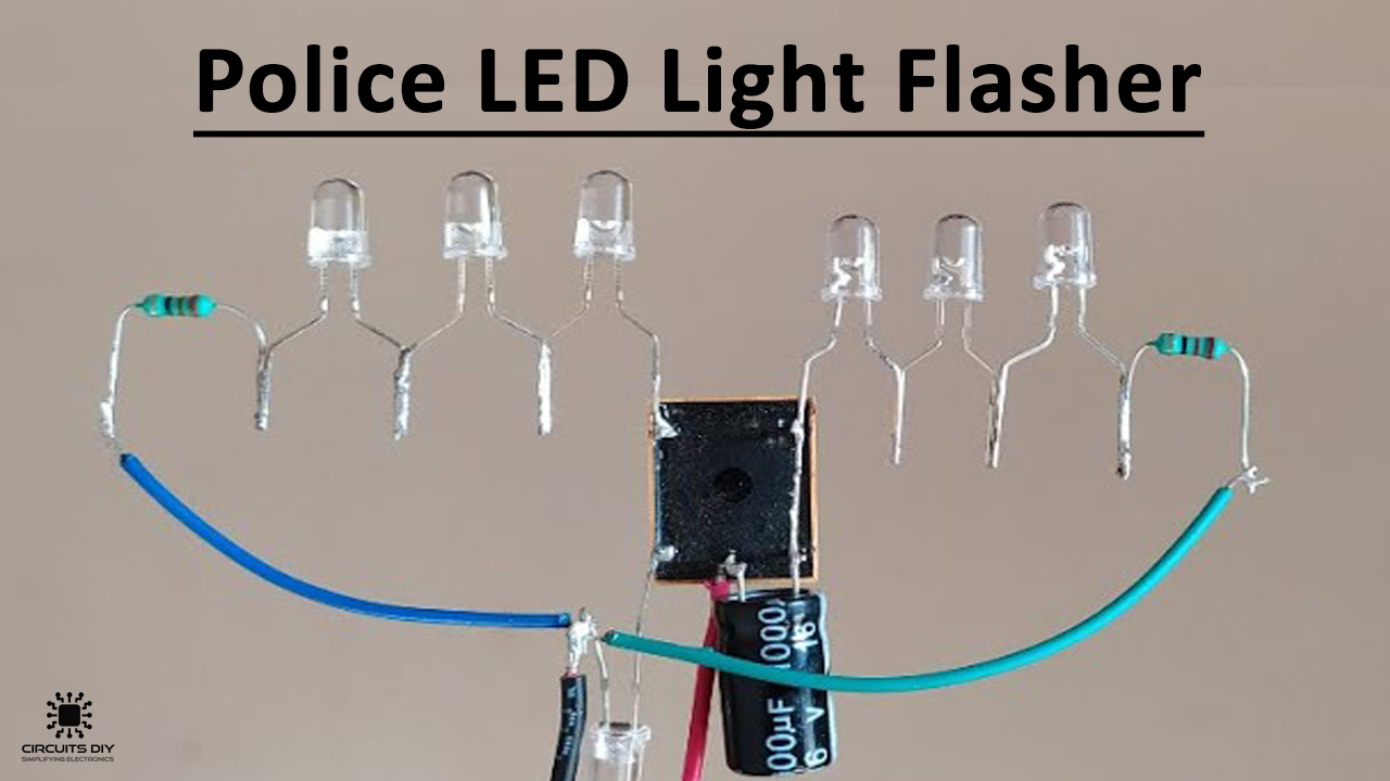 Police Led Light Flasher Circuit Using