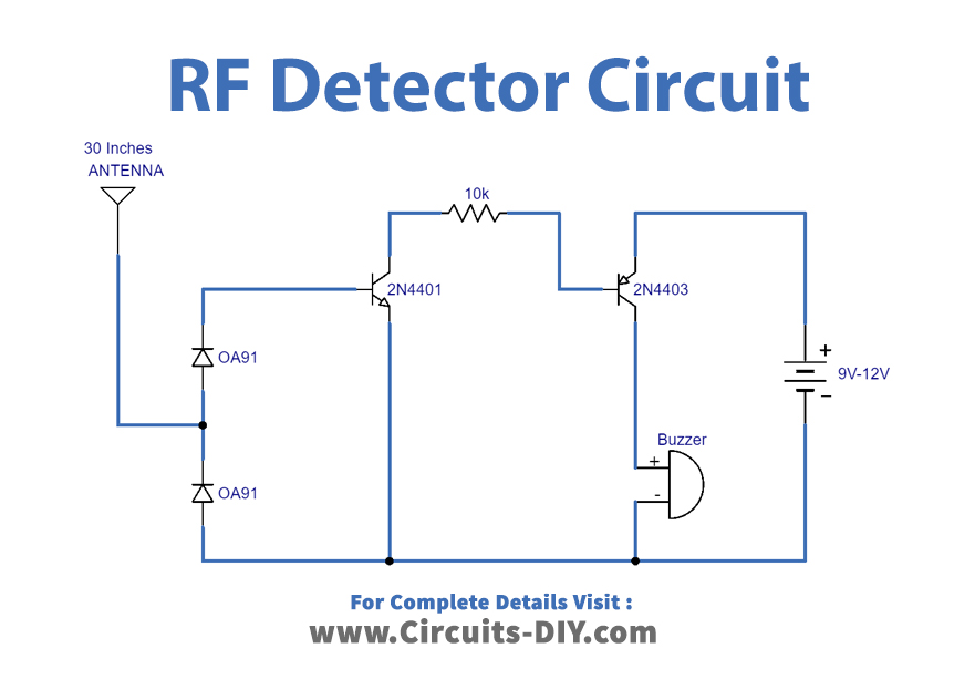 mar Mediterráneo zoo obturador Simple RF Detector Circuit using Transistors