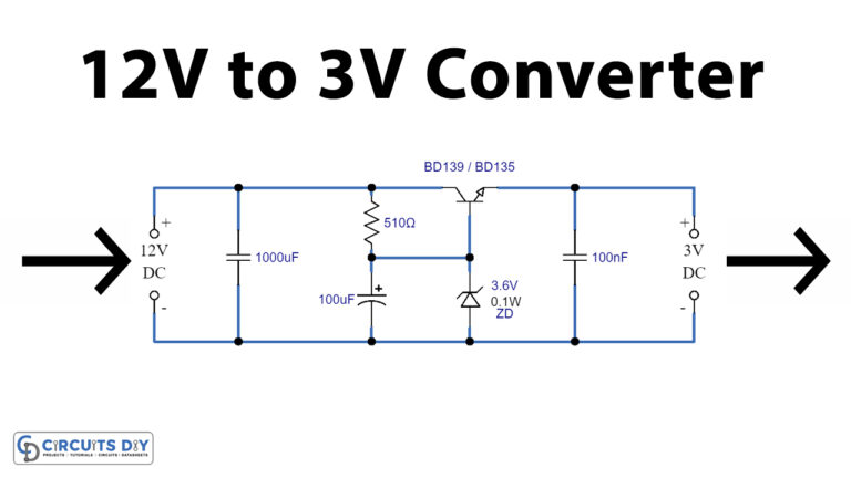 12V To 3V Converter Using BD139 NPN Transistor