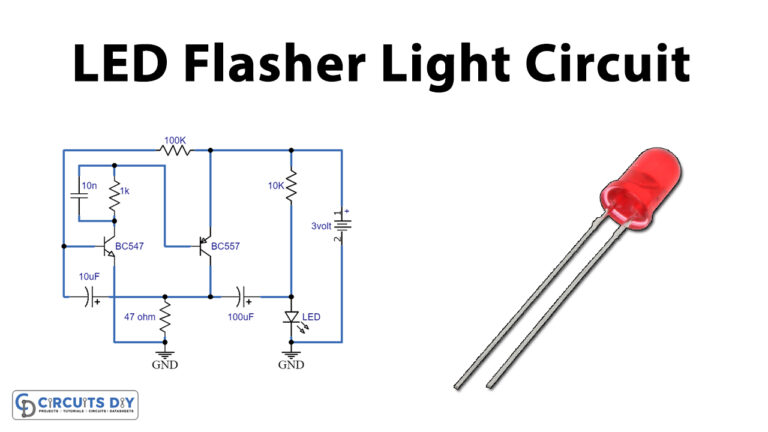 3 Volt LED Flasher Light Circuit using Transistors