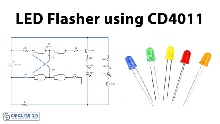 LED Flasher Using CD4011 IC