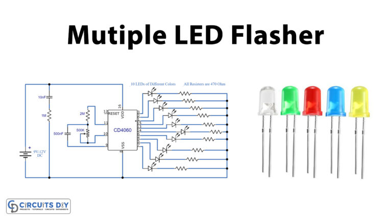 Multiple Timing Led Flasher Using Cd4060 Ic