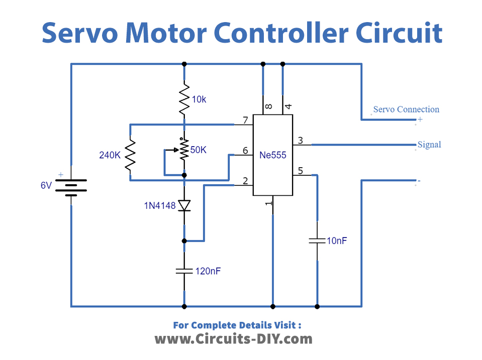 Servo-Motor-Controller-Circuit-Diagram-Schematic