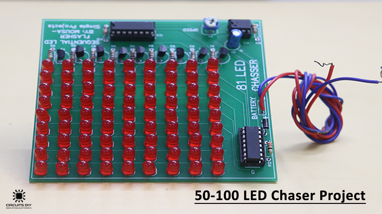 CD4017 Based LED Light 81 LED Chaser Light Full Project, 41% OFF
