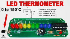 LED Thermometer with Selectable Temperature Switch