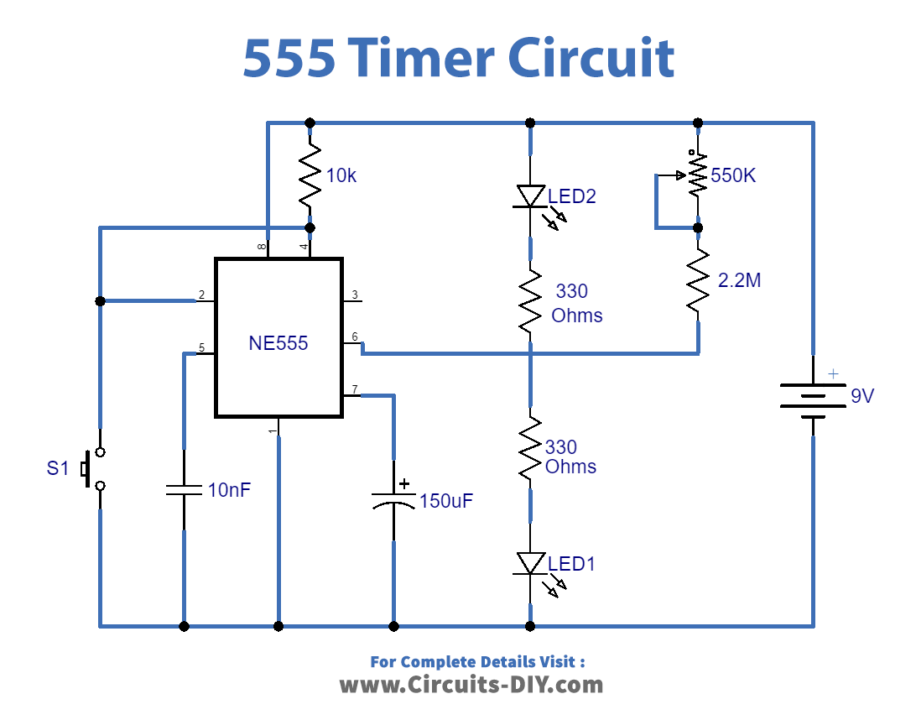 555 Timer Circuit - Electronics Projects