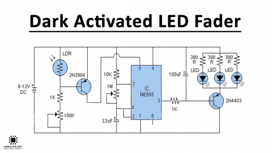 Dark Activated LED Fader using LDR