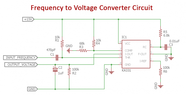 Frequency to Voltage Converter using KA331 IC