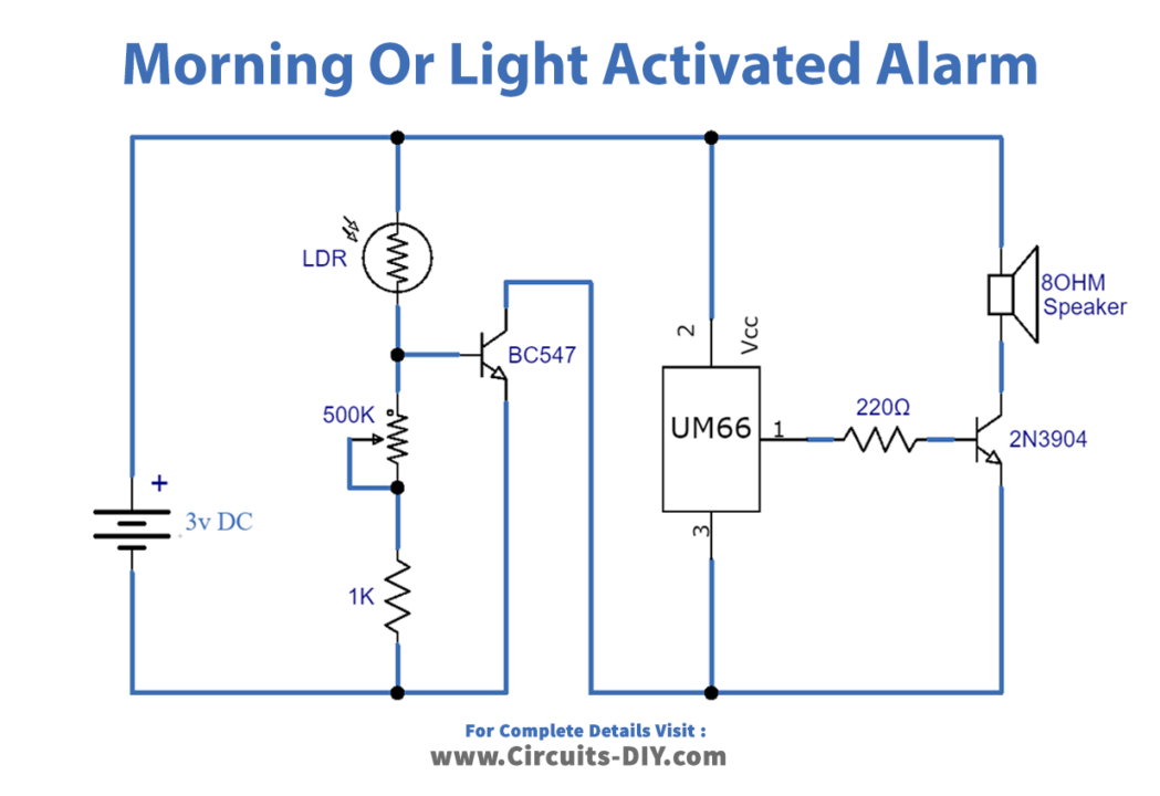 Morning Or Light Activated Alarm using UM66 IC