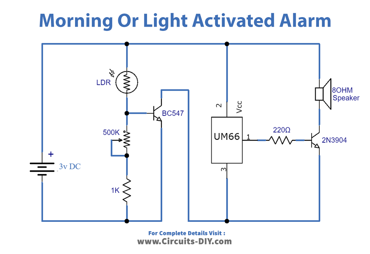Morning Or Light Activated Alarm Circuit