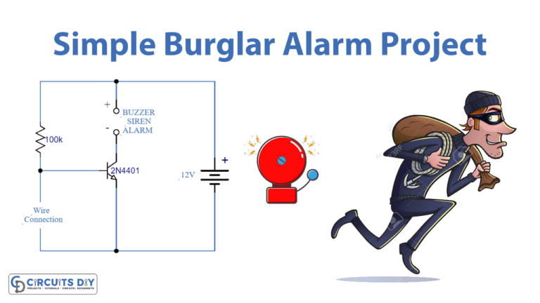 Simple Burglar Alarm with Transistor 2N4401