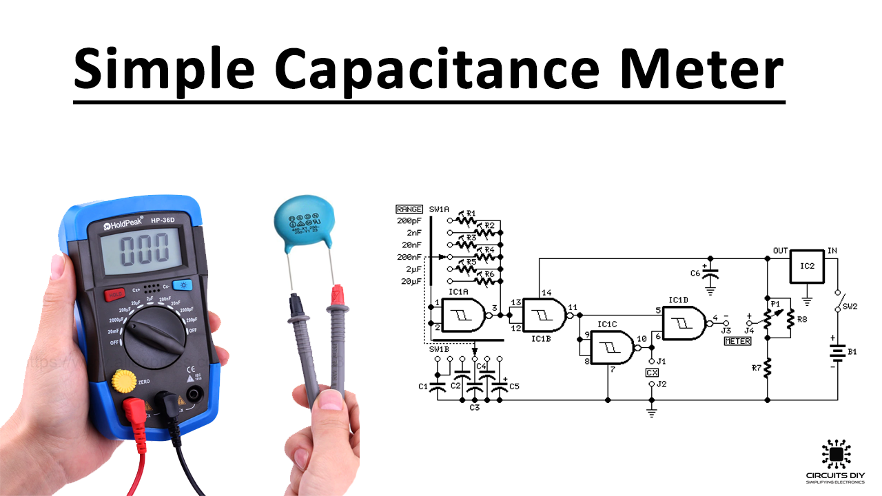 Simple Capacitance Meter Using Cd4093 Ic
