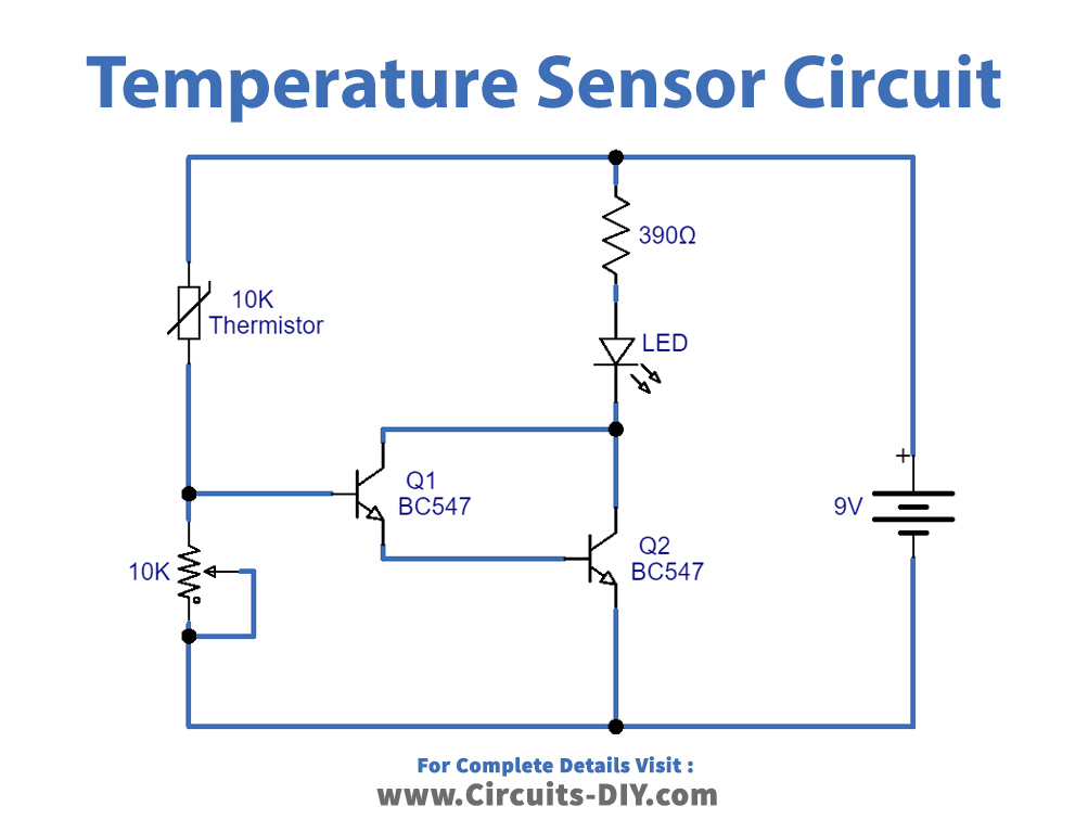 Temperature Sensor Circuit using Thermistor