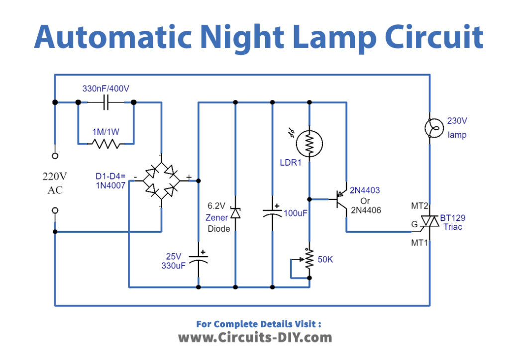 automatic-night-lamp-with-triac-Circuit-Diagram-Schematic