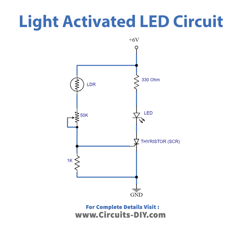 Light Activated LED Using SCR