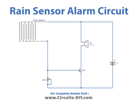 Simple Rain Sensor Alarm using BC547 Transistor