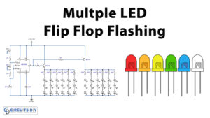 Flip Flop flashing of many LEDs with NE555