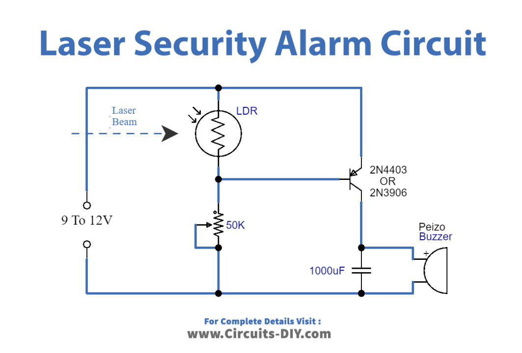 Laser-Security-Alarm-Circuit-Diagram-Schematic