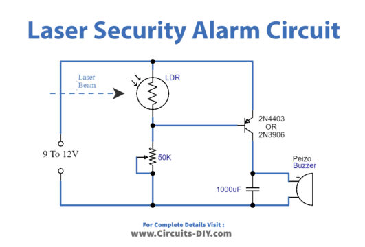 Simple Laser Security Alarm Using LDR