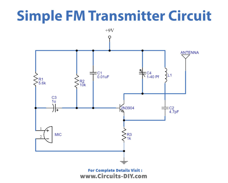 Simple-FM-transmitter-Circuit-Diagram-Schematic