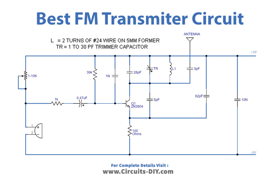 Best FM Transmitter using 2N3904 Transistor