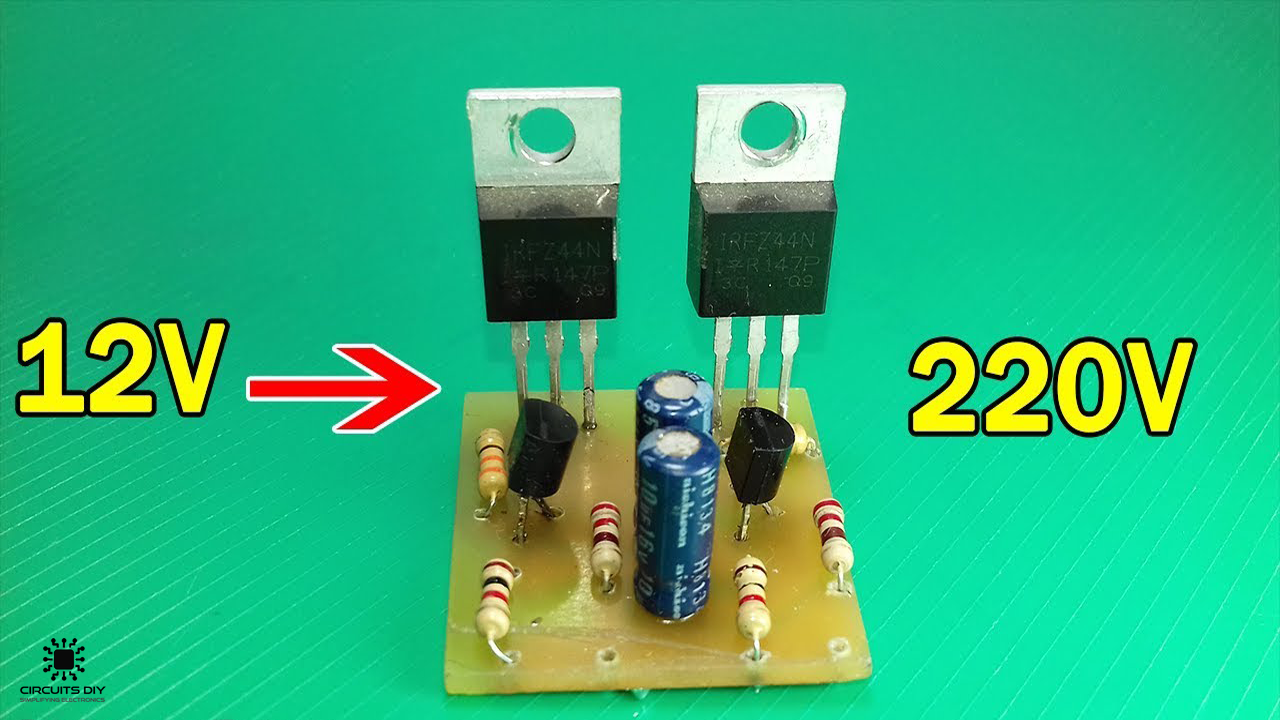 220v Inverter Circuit Using Irfz44 Mosfet